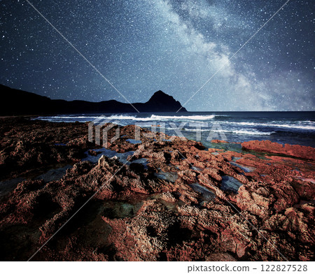 Spring panorama of sea coast city Trapany Spring panorama of sea coast city Trapany 122827528