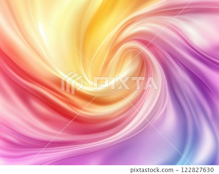 Image of rainbow satin fabric 122827630