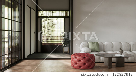 sofa armchair minimalist design muji style. 122827912