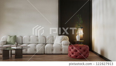 sofa armchair minimalist design muji style. 122827913