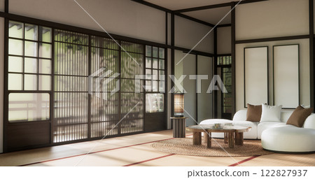 mock up, Japanese empty room tatami mat Designing the most beautiful. 122827937