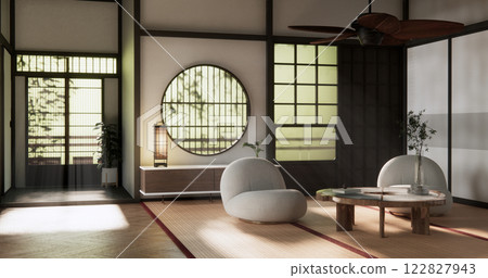 mock up, Japanese empty room tatami mat Designing the most beautiful. 122827943