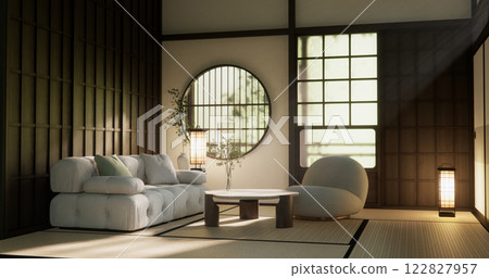 mock up, Japanese empty room tatami mat Designing the most beautiful. mock up, Japanese empty room tatami mat Designing the most beautiful. 122827957