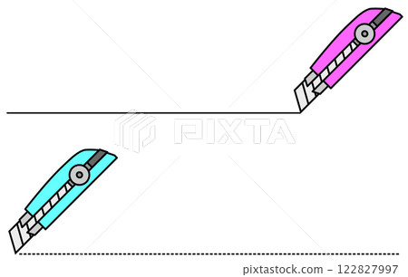 美工刀切割面上留下的線條 美工刀切割面上留下的線條 122827997