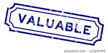 Grunge blue valuable word rubber seal stamp on white background Grunge blue valuable word rubber seal stamp on white background 122828404