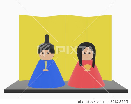 Dolls for Hinamatsuri, simple illustration Dolls for Hinamatsuri, simple illustration 122828595