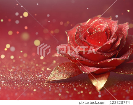 red rose on glitter background red rose on glitter background 122828774