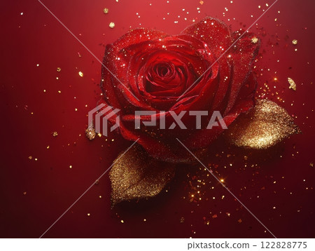 red rose in water 122828775