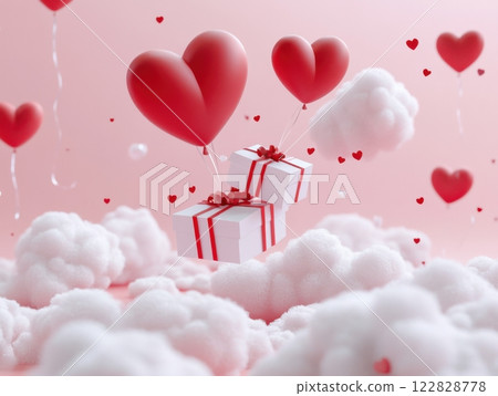 composite image of hearts hanging on a line composite image of hearts hanging on a line 122828778