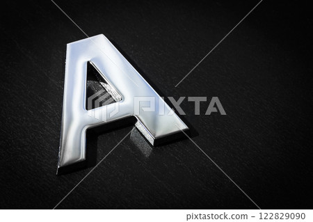 Plastic letter A closeup Plastic letter A closeup 122829090