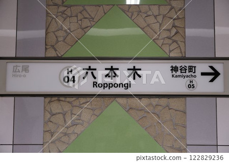 Roppongi Station sign 122829236