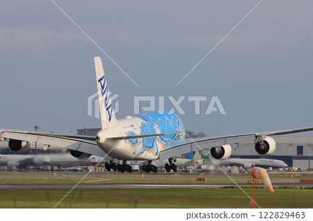 降落飛行 Honu 空中巴士 A380 122829463