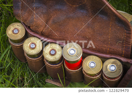 Bandolier with cartridges Bandolier with cartridges 122829470