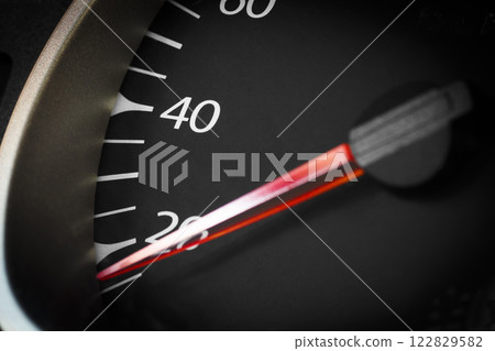 Car odometer closeup 122829582