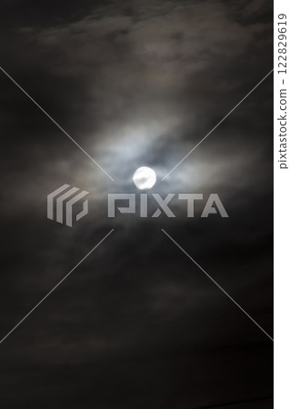 Full moon and cloud Full moon and cloud 122829619