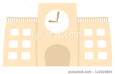 學校建築插圖 學校建築插圖 122829803