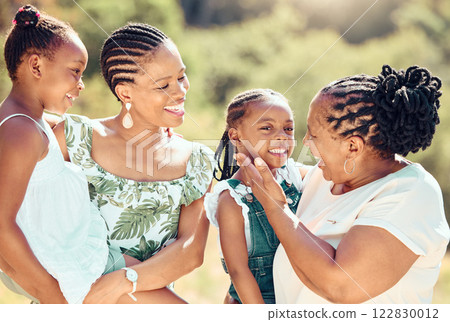 Black family, women or kids with mother or grandmother in nature, park or garden together. Comic, smile or happy bonding people with girls, children or parents in multi generation empowerment support Black family, women or kids with mother or grandmother in nature, park or garden together. Comic, smile or happy bonding people with girls, children or parents in multi generation empowerment support 122830012