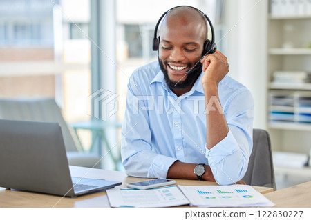 Sales man, call center agent and customer service support operator advice, help and talking communication loan in office. African, young and smile consultant, crm telemarketing and contact us working Sales man, call center agent and customer service support operator advice, help and talking communication loan in office. African, young and smile consultant, crm telemarketing and contact us working 122830227