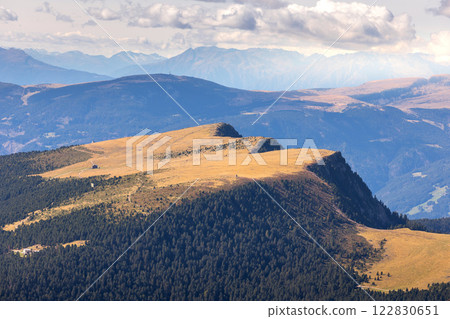 Seceda mountains in Val Gardena, Italy, autumn 122830651
