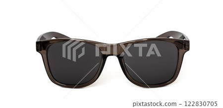 Black sunglasses in a black frame isolated on white background. 122830705