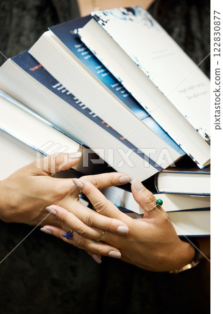 Books, delivery and library shipping for retail shop writer, author and professor in university, college or school. Teacher, publishing and bookstore printing paper supply for knowledge, sales orders 122830877