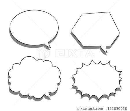 Simple speech bubble set 122830958