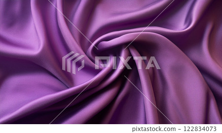 Purple fabric with a swirl pattern. The fabric is purple and has a shiny texture. The swirl pattern is intricate and adds a sense of movement to the fabric Purple fabric with a swirl pattern. The fabric is purple and has a shiny texture. The swirl pattern is intricate and adds a sense of movement to the fabric 122834073