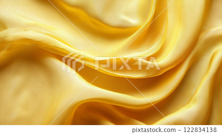 Yellow fabric with a wave pattern. The fabric is very soft and smooth. It looks like it would be comfortable to wear Yellow fabric with a wave pattern. The fabric is very soft and smooth. It looks like it would be comfortable to wear 122834138