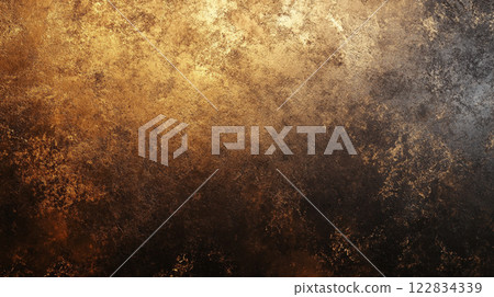 Wall with a gold and brown background with a lot of texture. The wall is covered in a lot of small dots and the background is a mix of gold and brown Wall with a gold and brown background with a lot of texture. The wall is covered in a lot of small dots and the background is a mix of gold and brown 122834339