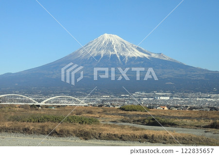 Mt. Fuji from Nozomi's train window [Shizuoka Prefecture] 122835657