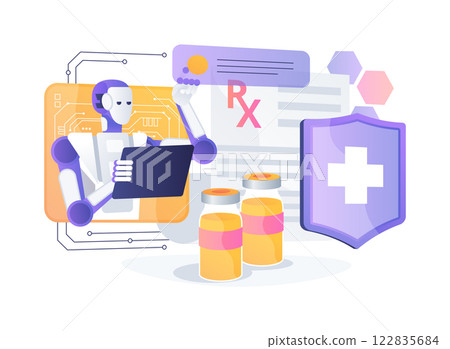 AI-Analyzed Public Health abstract concept vector illustration. 122835684