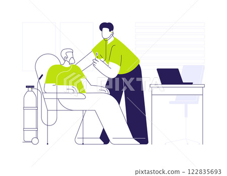 COPD treatment abstract concept vector illustration. COPD treatment abstract concept vector illustration. 122835693