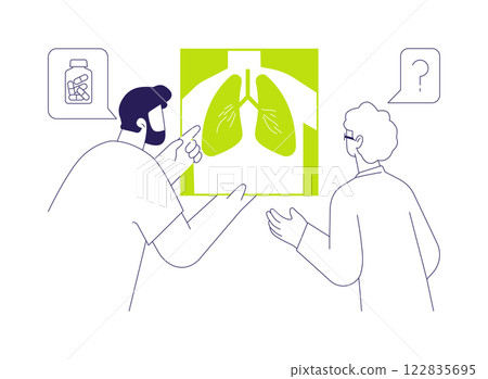 Pneumonia diagnosis abstract concept vector illustration. Pneumonia diagnosis abstract concept vector illustration. 122835695