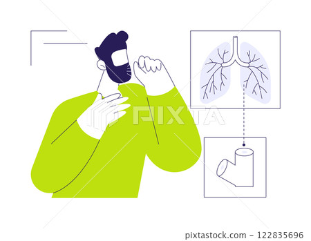 Bronchitis symptoms abstract concept vector illustration. Bronchitis symptoms abstract concept vector illustration. 122835696