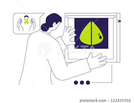 Breast cancer screening abstract concept vector illustration. 122835702