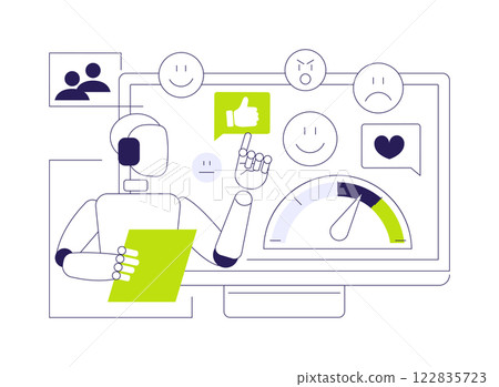 AI-Powered Sentiment Analysis abstract concept vector illustration. 122835723