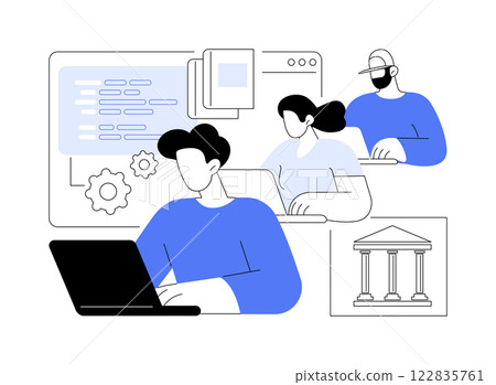 Computer science isolated cartoon vector illustrations. 122835761