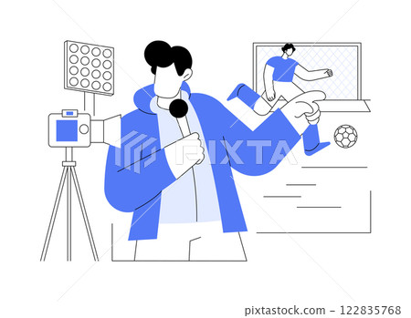 Sport journalism isolated cartoon vector illustrations. Sport journalism isolated cartoon vector illustrations. 122835768