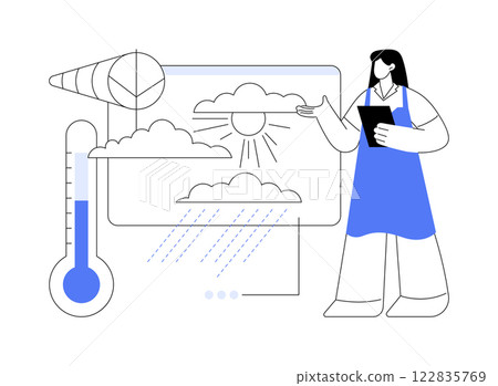 Weather forecast isolated cartoon vector illustrations. Weather forecast isolated cartoon vector illustrations. 122835769