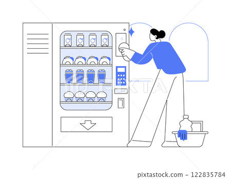 Vending machine maintenance isolated cartoon vector illustrations. 122835784