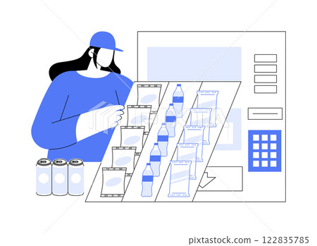 Get vending machine supplies isolated cartoon vector illustrations. 122835785
