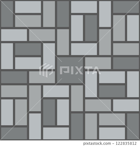 Sidewalk tile pavement, street stone pattern. Floor brick pavement wallpaper pattern, footpath cement paving isolated vector wrapping paper background or street stone cobblestone fabric print Sidewalk tile pavement, street stone pattern. Floor brick pavement wallpaper pattern, footpath cement paving isolated vector wrapping paper background or street stone cobblestone fabric print 122835812