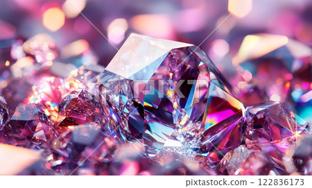 Close up of a bunch of colorful gems. The gems are of various sizes and colors, and they are arranged in a way that creates a sense of depth and texture. Scene is one of beauty and elegance Close up of a bunch of colorful gems. The gems are of various sizes and colors, and they are arranged in a way that creates a sense of depth and texture. Scene is one of beauty and elegance 122836173