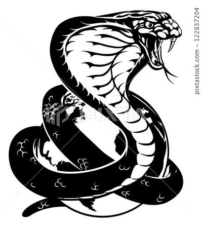 Cobra Snake World Earth Globe Concept 122837204