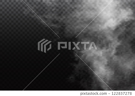 Realistic clouds effect on transparent background 122837278