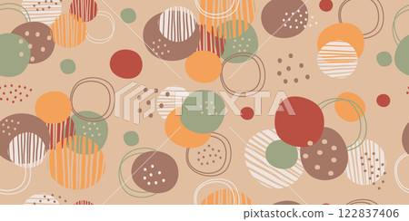 Abstract seamless pattern spots and dots vector illustration 122837406