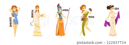 Greek God as Ancient Mythology and Religion Vector Set Greek God as Ancient Mythology and Religion Vector Set 122837714