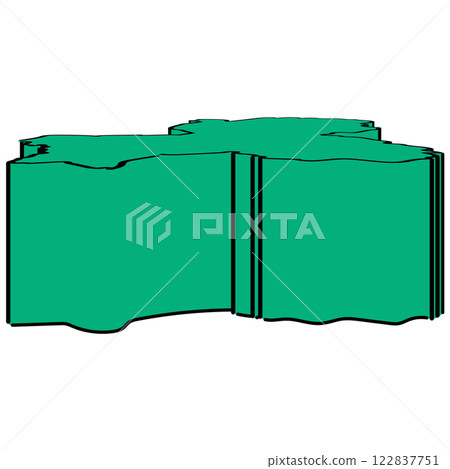 Gifu prefecture_isometric illustration_01 122837751