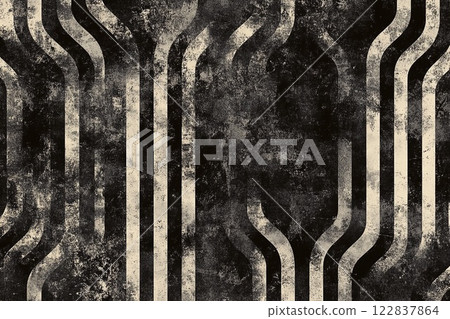 Abstract noir pattern with vintage texture for artistic design 122837864