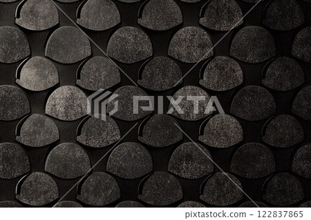 Elegant noir pattern design with textured curves for modern decor and background art 122837865